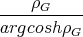     ρG
-----------
argcosh ρG
